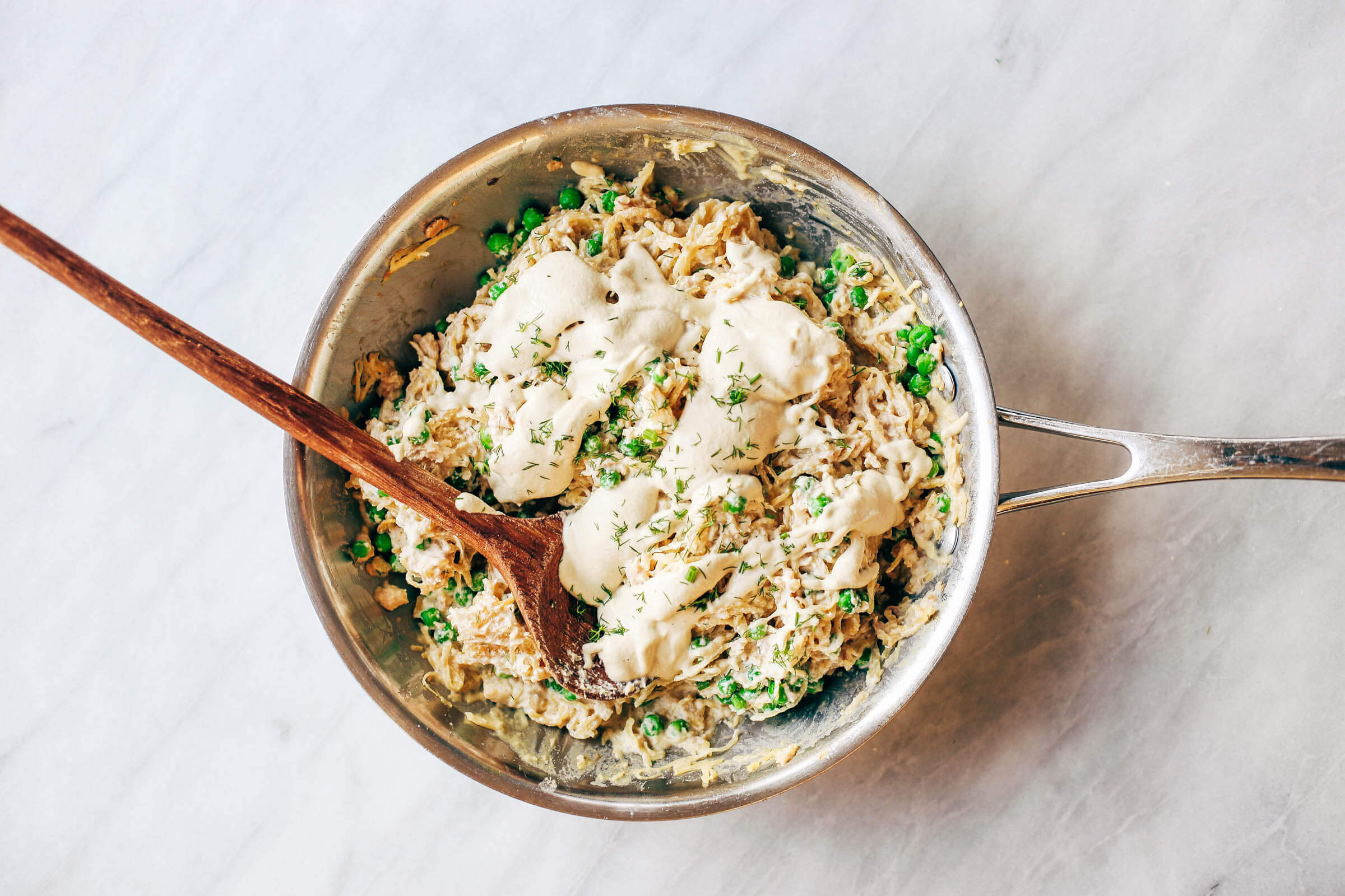 Favorite noodles coming your way! Made in 10 minutes, creamy tuna noodles made with spaghetti squash and coconut cream sauce- paleo, whole30, and dairy free. Easy whole30 dinner recipes. Easy whole30 dinner recipes. Whole30 recipes. Whole30 lunch. Whole30 meal planning. Whole30 meal prep. Healthy paleo meals. Healthy Whole30 recipes. Easy Whole30 recipes. Easy whole30 dinner recipes.